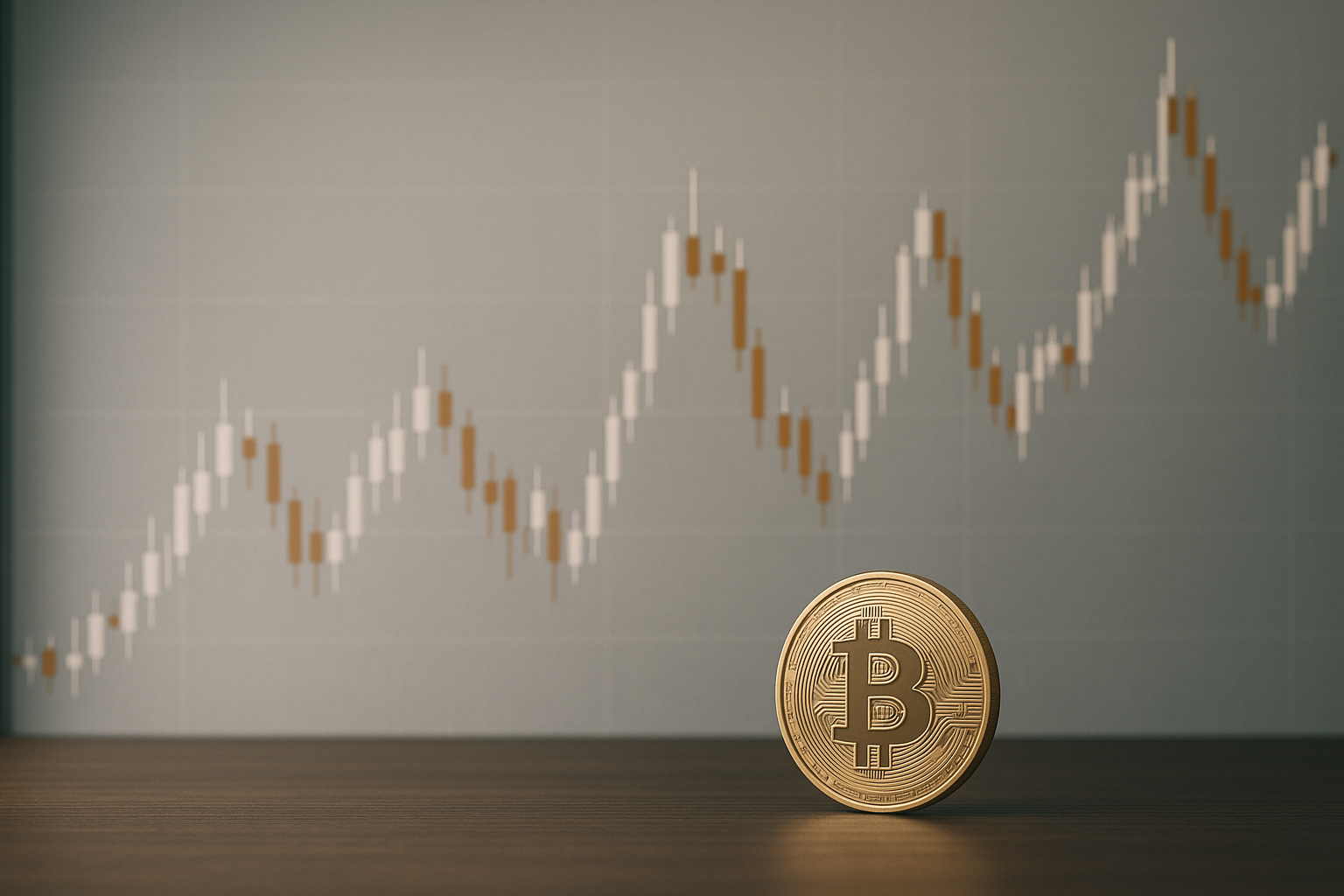 Rappresentazione astratta della volatilità nel mercato delle criptovalute con oscillazioni di prezzo