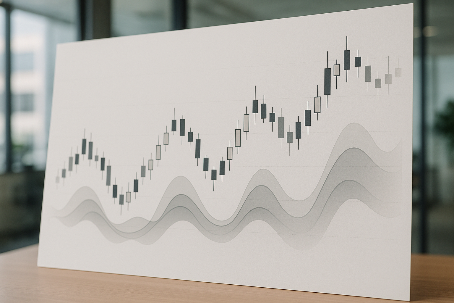 Grafico stilizzato che rappresenta la ricalibrazione del mercato crypto dopo un movimento improvviso