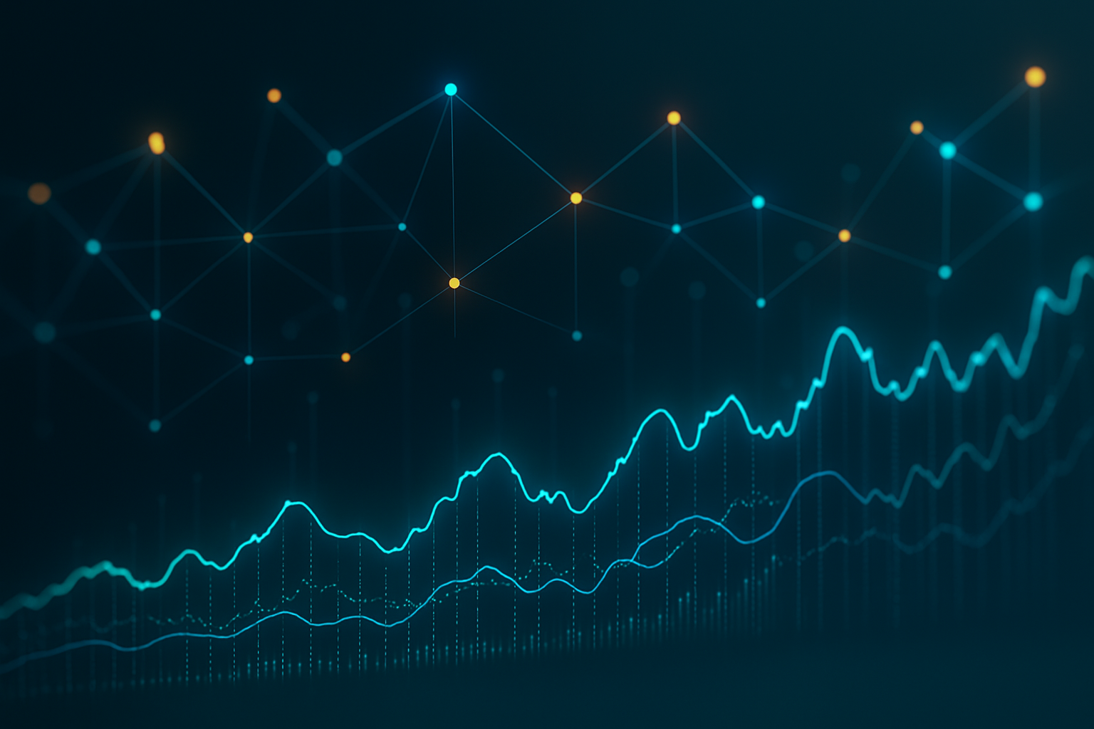Rappresentazione astratta di domanda di lungo periodo e riduzione della supply liquida nel mercato Bitcoin