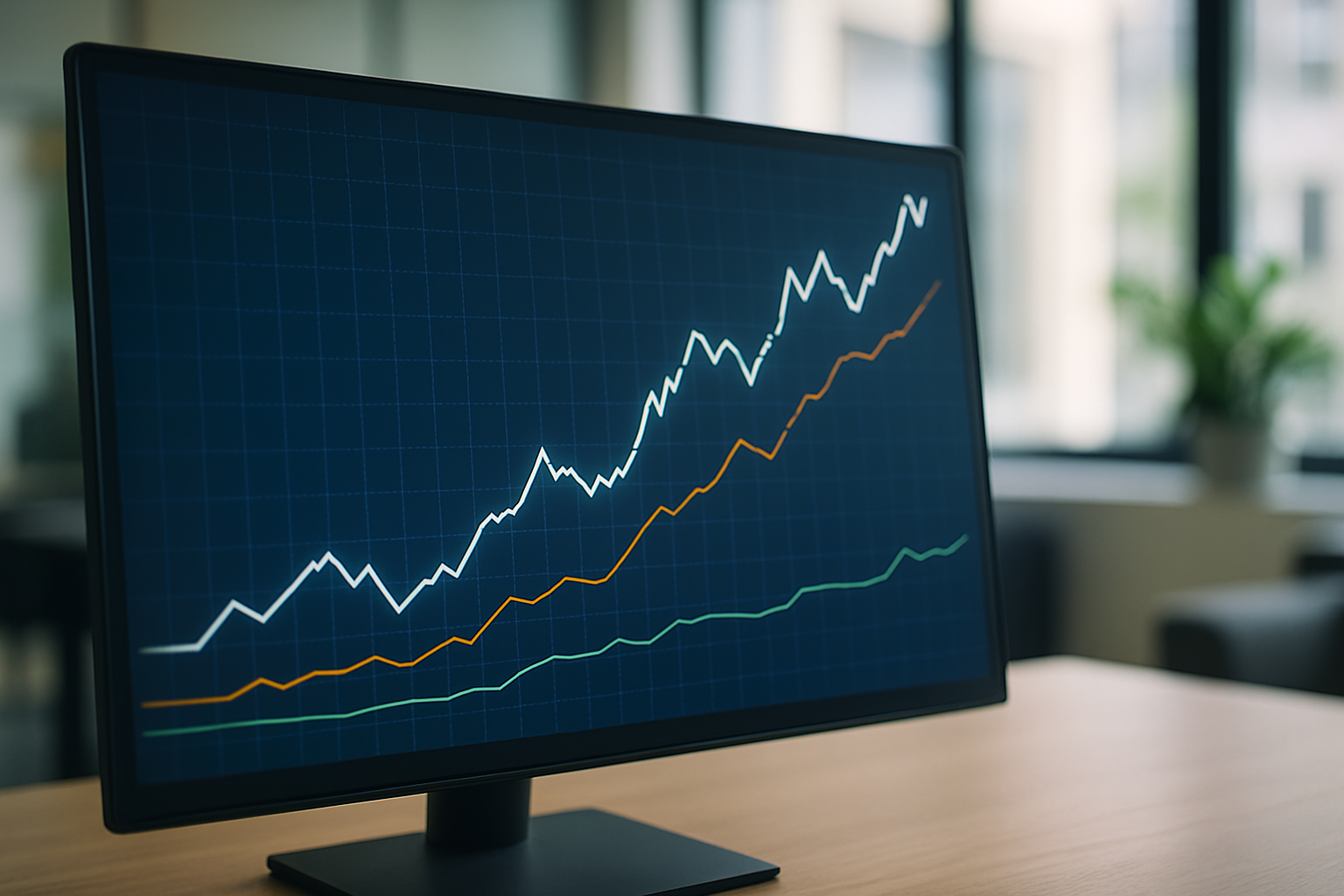 Rappresentazione astratta di un rimbalzo selettivo nel mercato delle altcoin