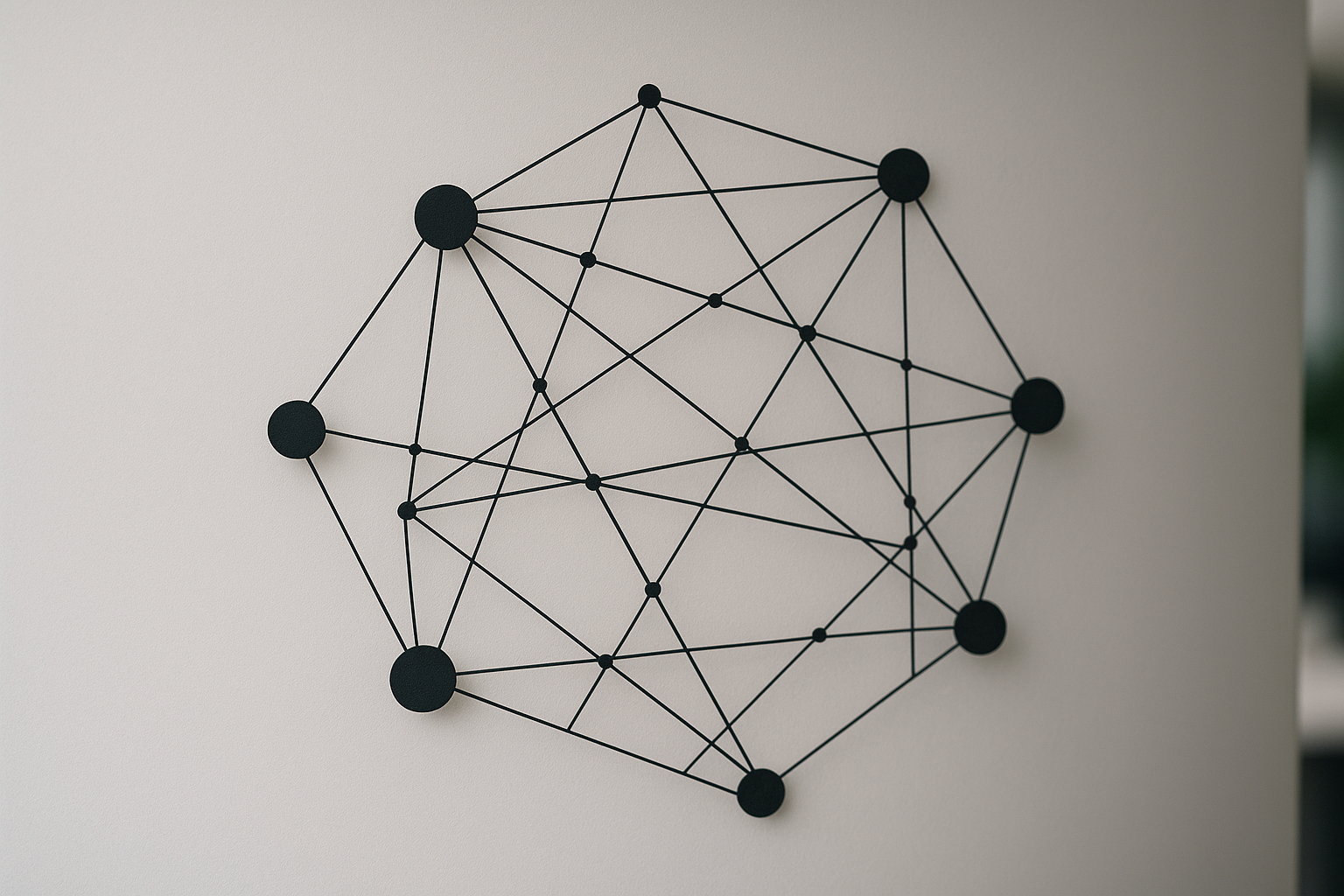 Schema concettuale di una rete di pagamento blockchain con nodi e transazioni