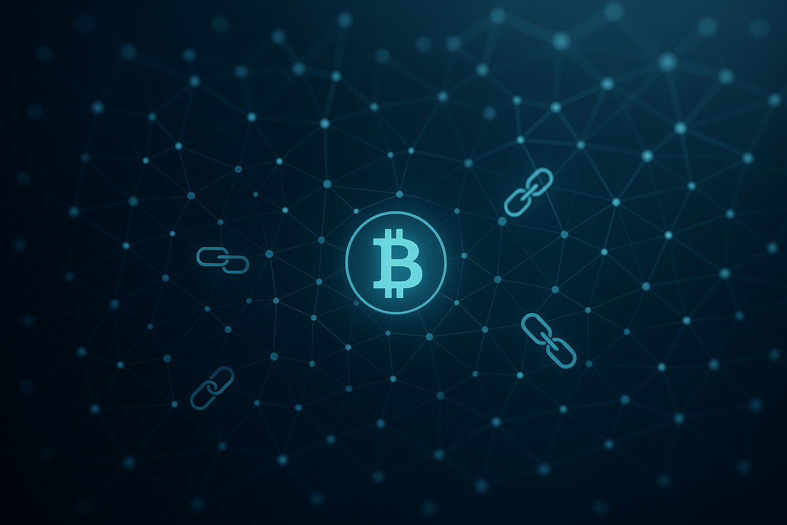 Rete digitale astratta che rappresenta blockchain e scambi di valore nel mercato crypto