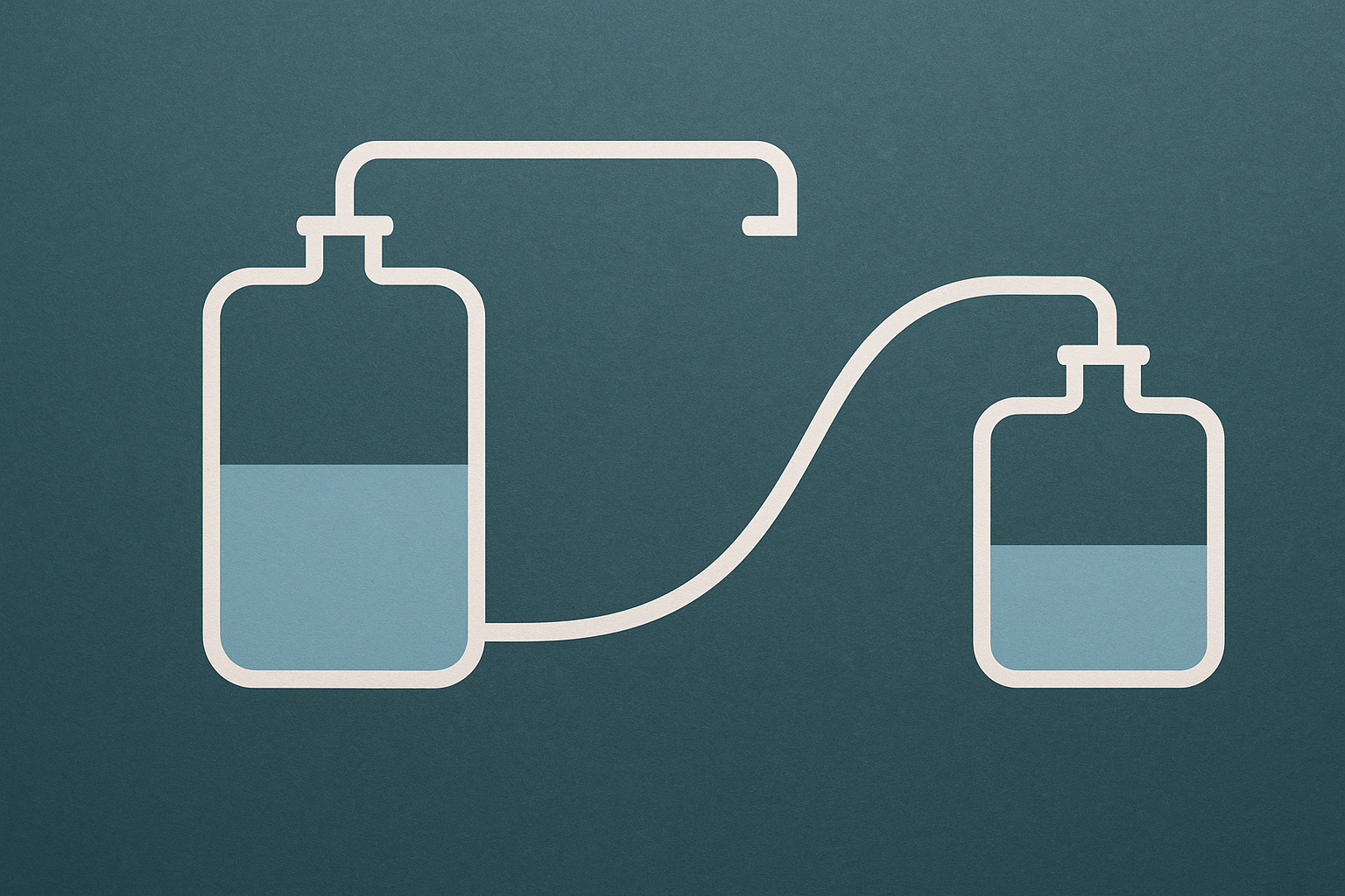 Schema concettuale di un AMM con pool di liquidità e curva di prezzo